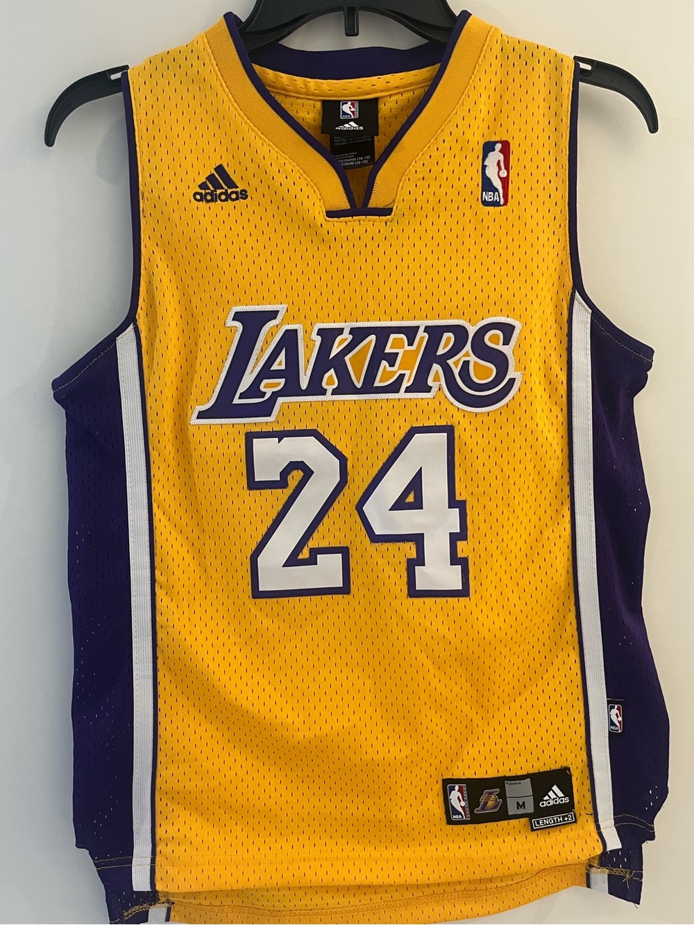 adidas Los Angeles Lakers Kobe Bryant #24 Gold and Purple NBA Jersey
